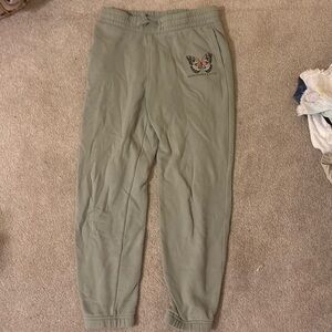 Abercrombie Kids Green Relaxed Fit Casual Pants